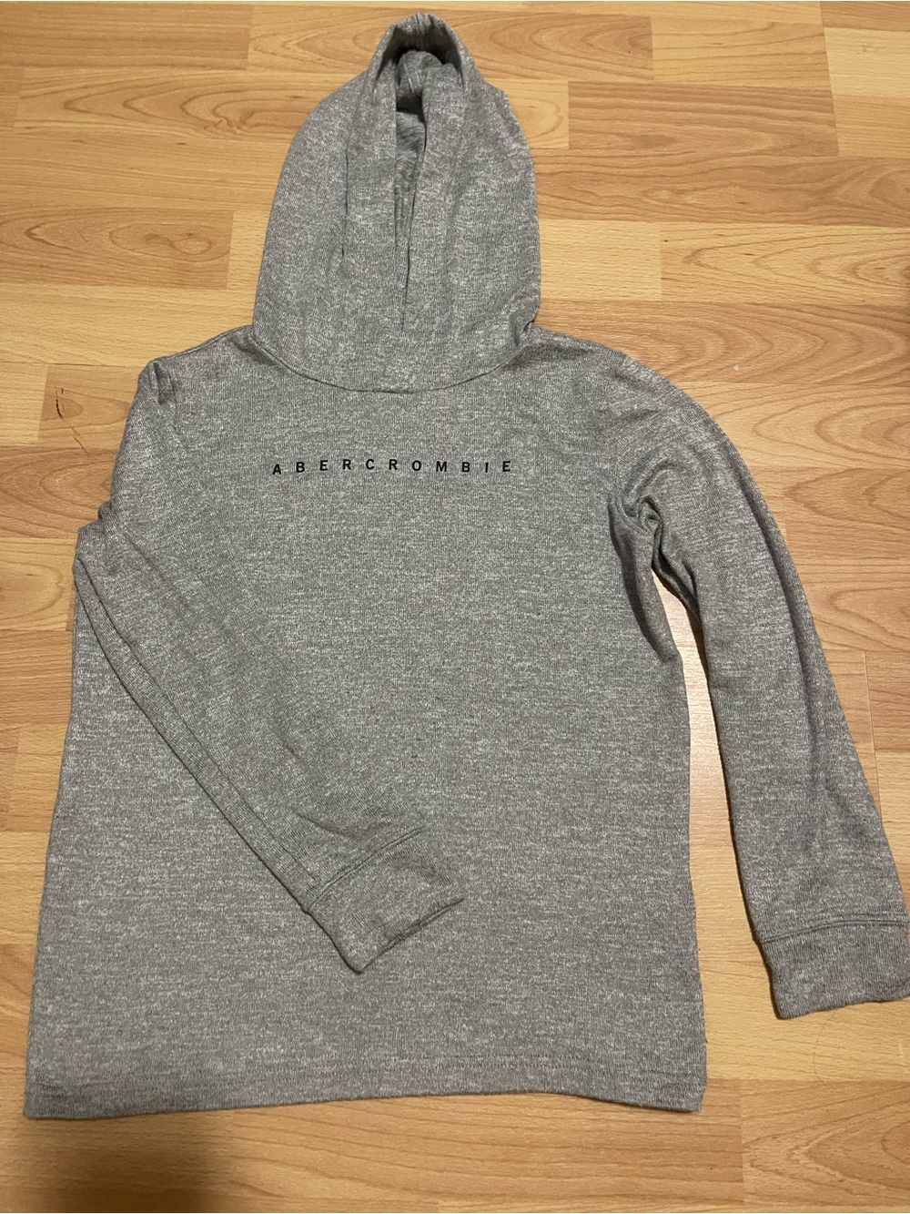 Abercrombie & Fitch Kids Gray Hooded Long-Sleeve Top